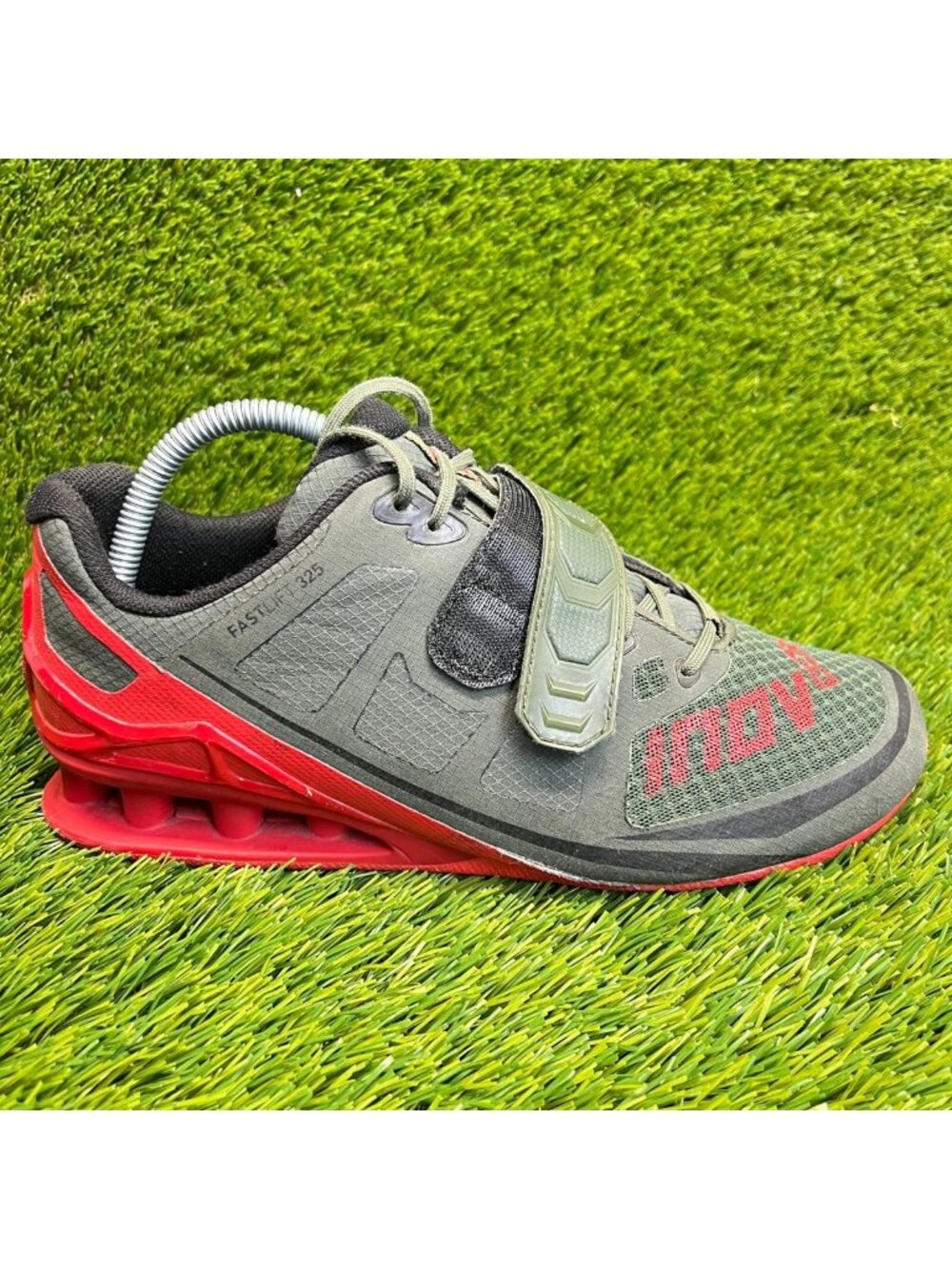Inov-8 Fastlift 325 Mens Size 8 Green Red Workout Cross-Trainer Shoes Sneakers